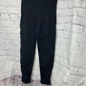 AERIE Chill Play Move Women's Black Hi-Rise Rouched Leggings Size Small